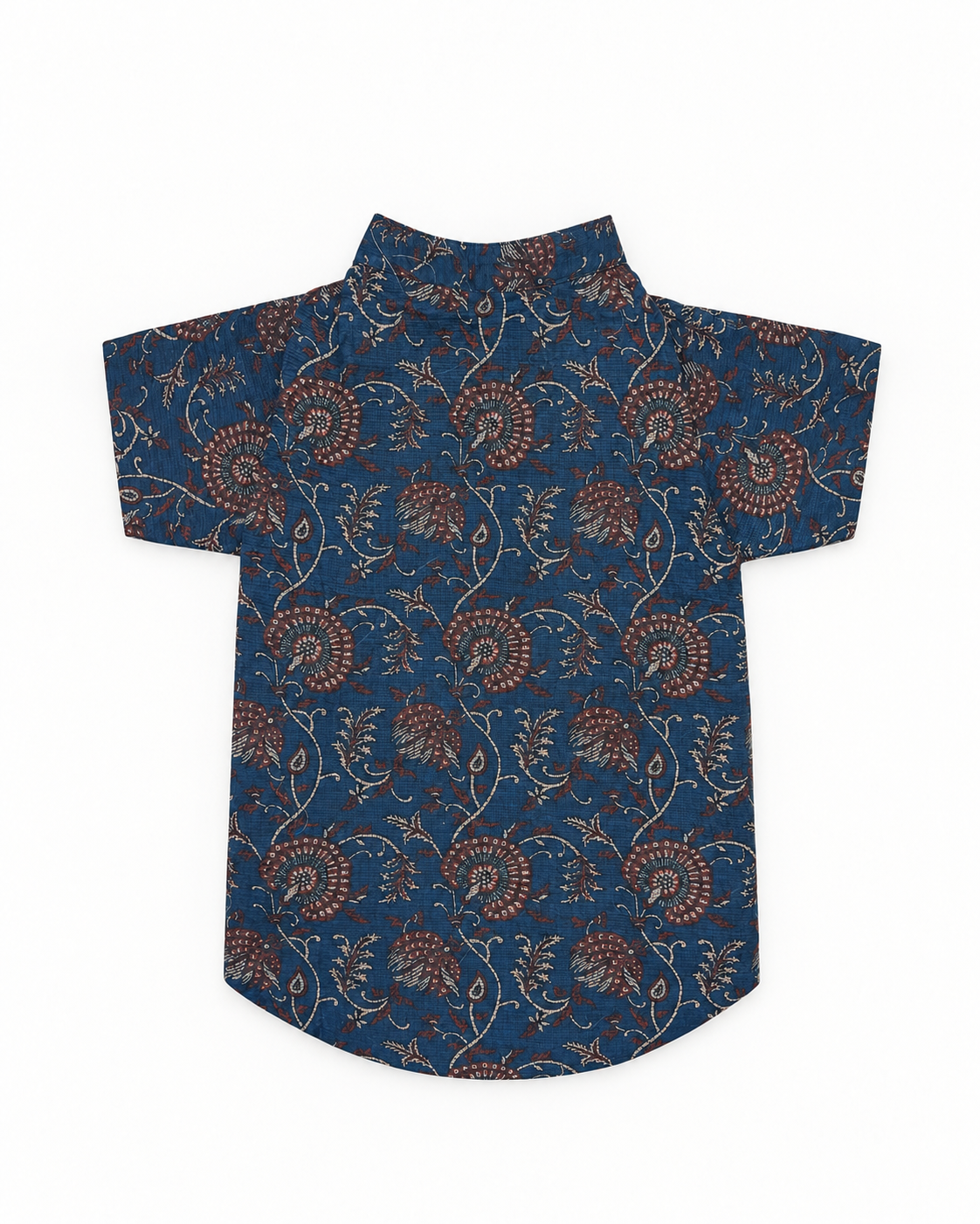 Indigo Ajrakh Shirt on a dog, view 4