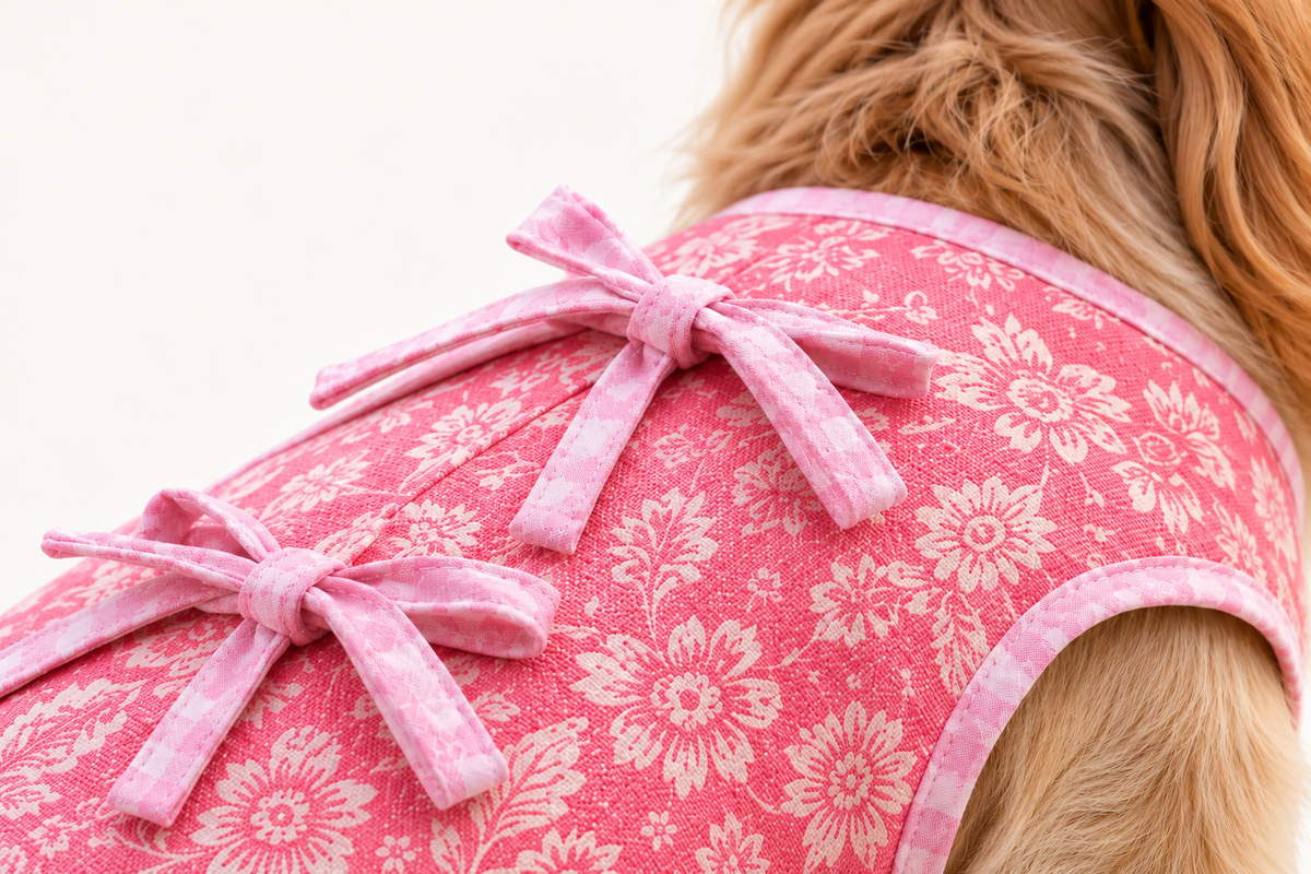 Rusty Pink Blossom Top on a dog, view 6